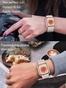 4条装编织单圈表带，兼容 38mm/40mm/41mm/42mm/44mm/45mm/46mm/49mm，男女通用，可调节弹力柔软尼龙表带，兼容 11/10/9/8/7/6/5/4/3/2/1/SE/Ultra/Ultra 2/3 - 彩色 - 查看 7