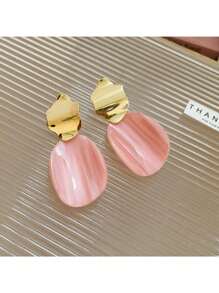 Andkiss 1 对优雅不对称平板耳环 - 多色 - 查看 5