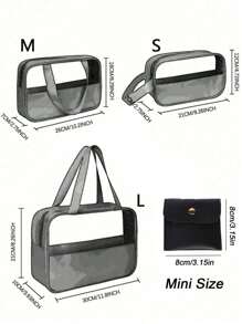 Large Capacity Waterproof Makeup Storage Bag Clear Bag Travel Wash Bag With Clear Portable Design And Double Handles - Perfect For Organizing Cosmetics And Toiletries Organizer Makeup Bag Makeup Organizer Skincare Bag Fashionable And Simple Toiletry Bag Beach Bag Cosmetic Bag For Travel Back To School Bathroom Dorm Essentials Travel Essentials Travel Accessories Travel Must Haves For Beach Summer Vacation