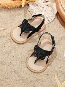 Girls Cute Infant Summer Breathable Sandals, Soft Sole Anti-Slip Durable - Black - View 3