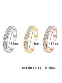 1pc Minimalist Cubic Zirconia Toe Ring, Exquisite Adjustable Open Toe Ring - Foot Ring - View 5