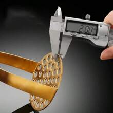 Triturador de patatas de acero inoxidable para el hogar, triturador manual de alimentos, prensador de ajo suave, exprimidor de calabaza, utensilios de cocina, herramientas domésticas - plata A - Ver 5