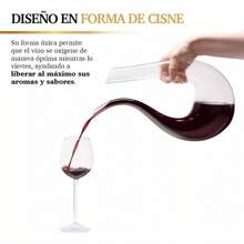 Decantador De Cristal Para Vino Tinto En Forma De U, 1.6 L - transparente - Ver 6