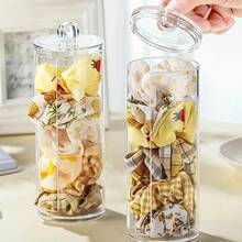 1pc Transparent Acrylic Hair Tie Storage Box - Dust-Proof & Lightweight - Countertop Organizer For Tidy & Clean Look - Large Capacity Jewelry & Hair Tie Display Case - Convenient For Taking And Placing