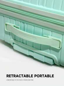 PP Material Travel Luggage 24 Inch Quiet Spinner Suitcase 20 Inch Carry-On 14 Inch Vanity Case High Capacity Password Lock Trolley Holiday Vacation Travel Accessories Summer Travel Essentials Graduation Bag For School School Accessories School Stuff - Black - View 7