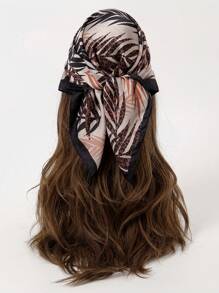 1pc Simple Printed 70cm Bandana Scarf, New Spring Versatile Scarf/Headband/Belt Accessory, Geometric Pattern Casual Square Scarf For Women, Spring/Summer/Autumn