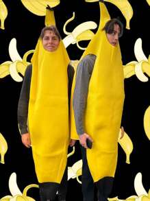 Un divertido disfraz de plátano, un traje de fiesta de cosplay extravagante que viene en dos tallas, perfecto para la diversión familiar en Halloween - Multicolor - Ver 4