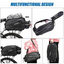 Large Capacity Hard Shell Bicycle Rear Rack Bag, Waterproof Bike Pannier For Riding, With Handle And Shoulder Strap - Multicolor - View 5