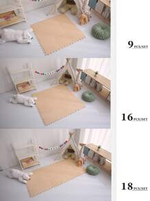 8/16/18 buc. Covoraș de puzzle din spumă colorată solidă Covoraș de joc din spumă, covorașe pătrate din spumă EVA moale și sigure pentru podea