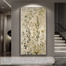 1 buc. Imprimare de perete de pânză mare - Design floral minimalist modern, în tonuri moale, decor de perete de fundal texturat abstract, poster botanic vintage, cu sau fără cadru, decor apartament pentru cămin de facultate, cadouri pentru decorarea peretelui în hotel, acasă, sufragerie, dormitor, baie și birou