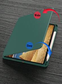 Ốp bảo vệ iPad xoay 360°, chống sốc, chịu lực cao, chống trầy xước, hỗ trợ chức năng ngủ/thức, tương thích với khe cắm bút tích hợp, góc nhìn có thể điều chỉnh - Màu xanh quân đội - xanh quân đội - Xem 5