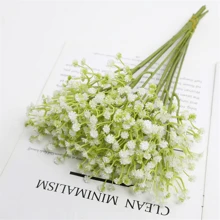 36 件 Real Touch 人造满天星花束，适用于婚礼、订婚、家居和办公室装饰 - 抗氧化、多色（不含花瓶）、婚礼装饰 | 栩栩如生的花朵 | 真正的塑料花、青少年淋浴装饰