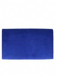 Girly Handbags Womens Faux Suede Envelope Clutch Bag Small - Royal Blue - View 3