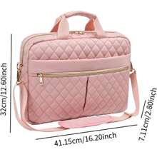 Laptop Bag, Fashionable, Suitable For Office Ladies, Ladies, Office, Briefcase, Business, Work, Computer Handbag - 粉色 - 查看 6