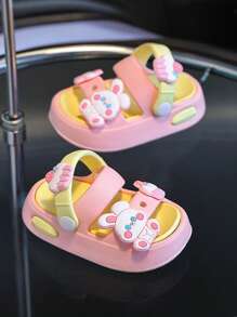 A Pair Of Summer New EVA Rabbit Sandals, Detachable Indoor And Outdoor Soft Soled Anti Slip Cool Slippers