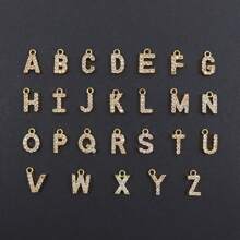 2件套简约时尚字母和圆形吊坠项链，不锈钢唇链，女士款 - 風格8 - 查看 4