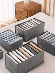 1件、裤子、衣服、收纳工具、盒子、盒子、隔层、分类袋、衣服、篮子、家用抽屉、衣柜、分层装饰装饰节日装饰房间装饰家居装饰卧室装饰连衣裙裤子鞋子牛仔裤靴子裙子卧室、收纳盒、家庭收纳、女式白色T恤、女式黑色裤子、女士冬装、连衣裙、 - 彩色 - 查看 7