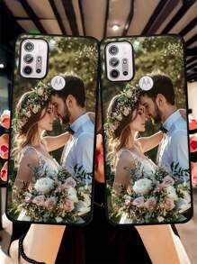 1 pieza Funda de teléfono suave de TPU con estilo de sobre personalizada para parejas para el modelo G5 G2025