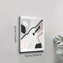 1 Pc Framed Abstract Graphic, Black White Grey Pink, Minimalism Wall Art Textured Canvas Poster Painting Wall Decor For Bedroom Living Room, Ready To Hang