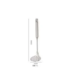 Triturador de patatas de acero inoxidable para el hogar, triturador manual de alimentos, prensador de ajo suave, exprimidor de calabaza, utensilios de cocina, herramientas domésticas - plata A - Ver 2