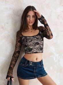 Women's Denim Mini Skirt Solid Zipper Button Design Low Rise Short Jean Skirt For Summer - Blue - View 5