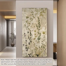 1 buc. Imprimare de perete de pânză mare - Design floral minimalist modern, în tonuri moale, decor de perete de fundal texturat abstract, poster botanic vintage, cu sau fără cadru, decor apartament pentru cămin de facultate, cadouri pentru decorarea peretelui în hotel, acasă, sufragerie, dormitor, baie și birou