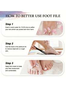 8-Piece Set Of Foot Repair Kit, Foot File Set, Professional Nail And Foot Spa Care Tools, Double-Sided File, Stainless Steel Dead Skin Remover, Callus Tissue Exfoliator, Professional Dead Skin Removal Kit, Calluses Remover, Foot Care Set, Female And Male Foot Care, Trimming And Cleaning Tool Set