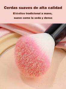 Set completo de 24 brochas de maquillaje color rosa, incluye brochas para base, polvos, rubor, corrector y sombra de ojos. Ideales para crear cualquier look, presentación elegante y ergonómica. - Rosa - Ver 6