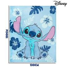 Disney Stitch Fleece Throw Blanket 150 X 130cm Bedroom Decor Gift - Blue - View 5