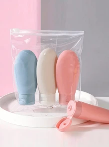 178,3pcs Squeezable Design, Portable, Leak-Proof, Reusable, Refillable Cosmetic Containers For Toiletries, Shampoo, Shower Gel And Lotion, Travel Essentials (With Free Biaoqian Card),Makeup Bag, Toiletry Bag, Travel Bag, Purses For Women, Cruise Essentials, Bathroom Storage, Travel Essentials Women Travel Accessories Travel Must Haves - Multicolor - View 2