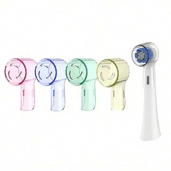 6/4/1pc Toothbrush Head Covers, Toothbrush Head Plastic Dust Covers, Compatible With Io Extreme Clean Gentle Care Replacement Heads And Io Series 3 4 5 6 7 7g 8 9 Electric Toothbrushes, Convenient Travel Supplies, Home And Dormitory Supplies