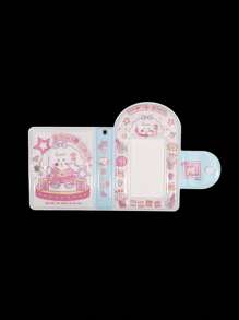 1Pc New Portable 32 Slots Cartoon Mini Photo Album Collection Book Photocard Holder Star Chasing Storage Album With Buckle Photo Card Supplies, Idol Postcard Card Storage Photo Card Packaging Supplies Collectible Card Photocards Holder Lomo Card Album Photo Card Book, 3-Inch Plastic Rectangle Photocard Holder, Korean Kpop Idol Picture Organizer, Perfect Gift For Collectors & Fans - Multicolor - View 6