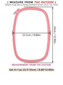 1 bastidor retangular multicolorido para bordado artesanal faça você mesmo, feito de material ABS de alta qualidade com design de ranhura, adequado para ponto cruz, agulha de perfuração, tensão segura do tecido, pode ser usado como decoração para o Halloween, Natal, desktops, bolsas, enfeites de carro
