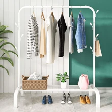 Heavy Duty Clothes Rail Rack Garment Hanging Display Stand Shoes Storage Shelves - Multicolor - View 6