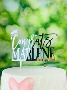 Decoración personalizada para tarta de graduación 2024, encanto acrílico con nombre para felicitaciones, decoración de fiesta de graduación feliz de la clase de 2024, regalo de graduación, Día de la Madre, multifuncional, ajustable, duradero, ornamental, reutilizable, exquisito, adorable, de alta calidad, moderno, colorido, cómodo, elegante, personalizado, único, regalos ideales para él, regalos ideales para ella, novio, novia, papá, mamá, familia, amigos, hijo, hija, oficina, salón de té, escuela, hogar, renovación del hogar, vajilla de boda personalizada