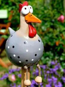 1-3 piezas de decoración de resina con patas largas de pollo, decoración de patio, pollo cómico con ojos grandes, colgante de pollo con patas largas, decoración del patio