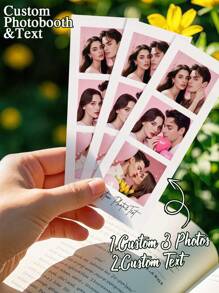Gift, Decor, Thanksgiving Gift, New Year Gift, Party Decor,Custom Photo Booth Prints, Personalize Photo Booth Prints, Wedding Photo Booth Cards, Photo Booth Strip Frame, Personalized Strip With Custom Text, Valentine Day, Valentine Day Decor Gifts Birthday Graduation