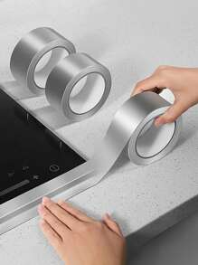 1 Roll Of Kitchen Aluminum Foil Tape, Kitchen Stove Sink Beautiful Seam, And High Temperature Water Heater Range Hood Smoking Pipe Sealing, Water Pool Edge Sealing Water Stopper, Anti-Mildew Self-Adhesive Thickened High Temperature Sticker