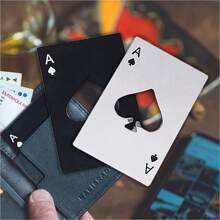 2/4/8 Pik-Ass Flaschenöffner Kreditkartengröße Poker Deckel Öffner tragbarer Edelstahl Dosenöffner