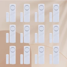 1pc White Smart Window & Door Burglar Alarm, Available In 1pc/4pcs/12pcs Set, Multi-Function Door Magnetic Alarm With High Decibel Alert, Long Standby, Compact & Portable, Home/Shop Anti-Theft Device, No-Drill Installation