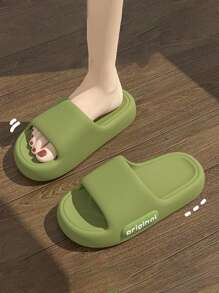 Women's Summer Outdoor Wear New EVA Material Slippers, Cartoon Indoor Home Bathroom Anti-Slip Quiet Cute EVA Material Sandals