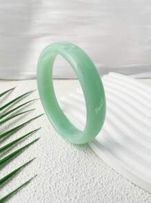 1 件时尚超透明简约树脂手链，适合女性日常和派对佩戴 - 透明紅色寬條樹脂手鐲 - 查看 16