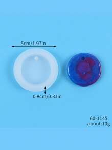 1pc/12pcs Multiple Geometric Pendant Silicone Molds With Hanging Holes, Jewelry UV Resin Molds, Epoxy Resin Necklace Keychain Molds - White - View 16