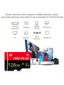 5-Pack Micro SD Card With Adapter (128GB/64GB/32GB/16GB/8GB/4GB/2GB/1GB/512MB-64MB) - High-Speed ​​TF Memory Card For Smartphones, Cameras, Dash Cams, Switch, Tablets, Etc. | UHS-I Class 10, 4K Video Storage, Reliable Performance | 100% Authentic - màu đen - Xem 8