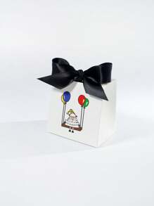 10 piezas de cajas de regalo - Cajas de dulces mini festivas con diseño lindo de ovejas y globos - Decoración de cinta de satén de colores - Perfecto para dulces, chocolates, regalos pequeños - Suministros para fiestas islámicas
