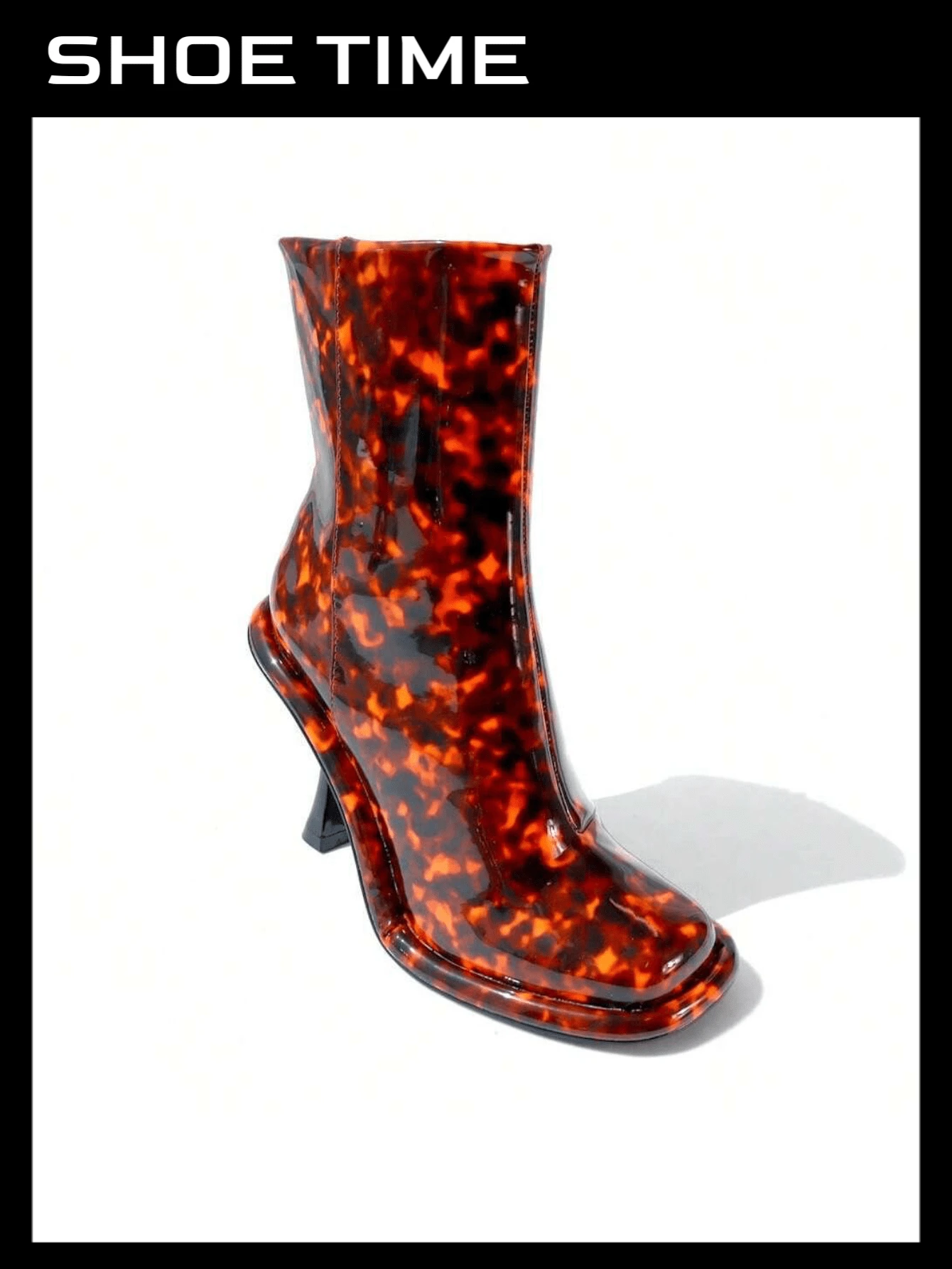 Botas de tacón de plataforma de tacón de aguja para mujer - Naranja - Ver 1