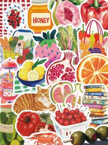 50 piezas Pegatinas artísticas de estilo mediterráneo rosa PVC para decoración de regalos, dibujos animados, scrapbooking, laptop, maleta, guitarra, vaso de agua, estuche de teléfono DIY, útiles escolares, vuelta al cole