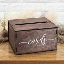1pc/11pcs/50pcs/51pcs-Wooden Wedding Card Box - Wedding Gift And Money Reception Decoration For Baby And Bride Showers And Graduations