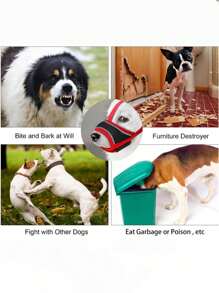 Adjustable Reflective Soft Nylon Dog Muzzle For Small Dogs - Breathable Mesh Anti-Bite & Anti-Chew Mouth Cover With Reinforced Strap For Training & Anxiety Relief - Allows Drinking & Panting While Preventing Biting - Multicolor - View 3