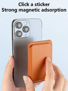 Bao da PU đựng thẻ từ tính du lịch nhỏ gọn, tương thích với điện thoại Apple 12/13/14/15/16, đựng thẻ ngân hàng/thẻ căn cước/thẻ ra vào hoặc tiền xu, bao da đựng thẻ có thể gập lại, có thể hỗ trợ điện thoại ổn định để xem video, điều hướng hoặc gọi video - Nhiều màu - Xem 5